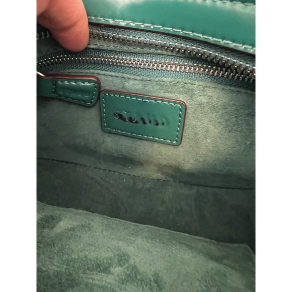 Staud Womens Ollie Shoulder Bag Purse Handbag Coastal Green Leather NWT - Picture 6 of 6